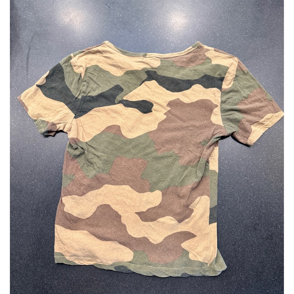 Good American T-Shirt Women S Green Camo Excellent Cotton Short Sleeve - Picture 4 of 7
